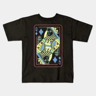 Queen of Diamonds Night Mode Kids T-Shirt